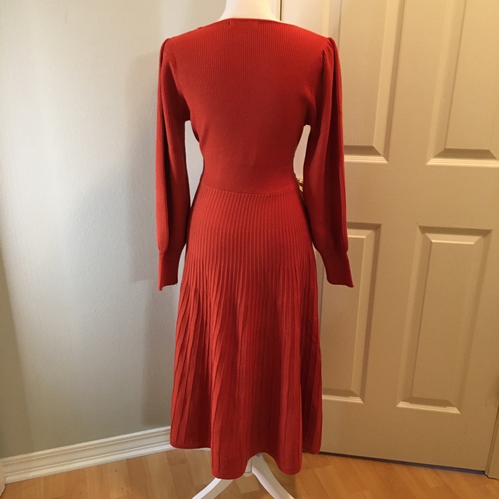 Viciall Faux Wrap Ribbed Sweater Dress - Picture 7 of 13
